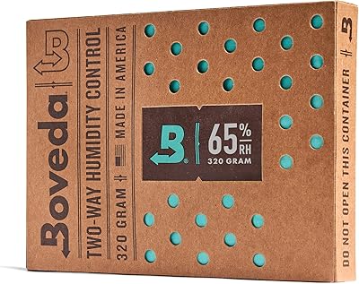 Récipient de contrôle de l'humidité bidirectionnel 320 grammes emballé individuellement de boveda 65%