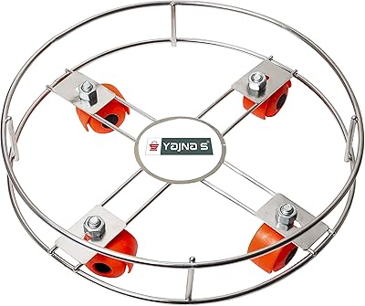 Chariot à roulettes à essence en acier inoxydable yajnas avec roues (argent) |