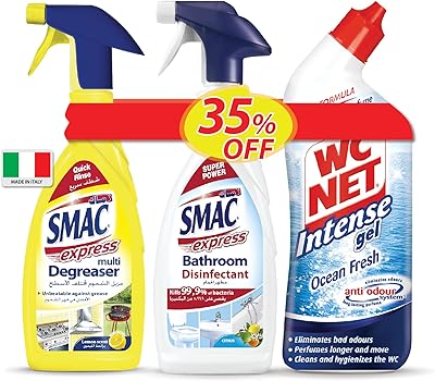 Smac + wcnet super saver pack - dégraissant multi-usages smac express au citron 650 ml + smac express nettoyant pour surfaces de salle de bain 650 ml + smac express nettoyant pour mailles de toilettes gel intensif ocean fresh 750 ml. Diaytar Sénégal : La marketplace qui pense à votre porte-monnaie