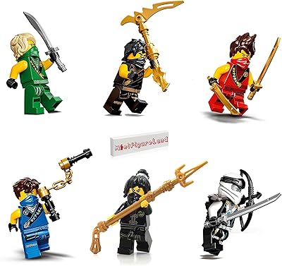 Ensemble de figurines lego ninjago rebooted legacy - lloyd, jay, kai, cole, zane