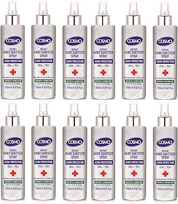 Désinfectant instantané pour les mains cosmo - 250 ml, paquet de 12