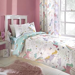 Parure de lit bedlam rainbow unicorn, multicolore, simple