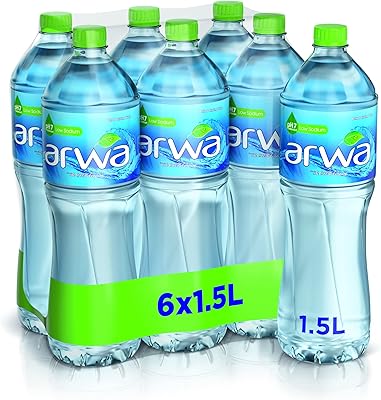 Eau potable en bouteille arwa - 1,5 litre (paquet de 6 bouteilles)