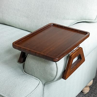 Table de canapé avec accoudoirs à pince pour table larges portable tv