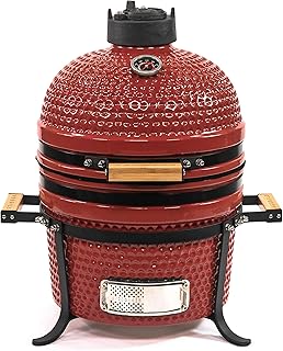 Gril à charbon kamado wessels de 15 pouces - fumoir de barbecue