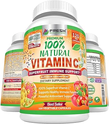 Vitamine c 100 % naturelle issue de rose musquée de cerise acérola