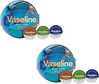 Coffret cadeau en boîte de 2 baumes à lèvres vaseline smooth and shine