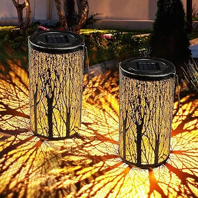 Lanterne solaire d'extérieur, lampe solaire de jardin, lanterne solaire à motif marocain