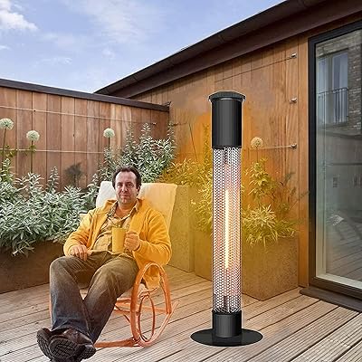 Chauffage de terrasse extérieur, chauffage complet à 360 degrés, chauffage rapide 1500 w