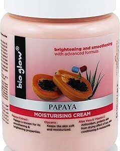 Crème hydratante à la papaye riche en glycérine, extrait de papaye, extrait d'aloe vera et vitamine e pour une peau plus lisse, éclaircit la peau et protège la peau de la pigmentation et du teint terne de bio glow - 500 ml. Diaytar Sénégal : Des milliers de produits à portée de clic, livrés chez vous