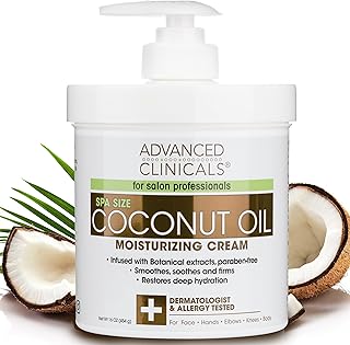 Crème à l'huile de noix de coco advanced clinicals 16 oz, crème hydratante