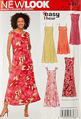 Robe à motif de couture new look 6347 pour femme, taille a (10-12-14-16-18-20-22)