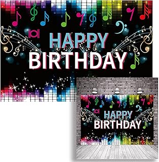 Bannière de fond musical pour fête à thème tik tok happy birthday, fond