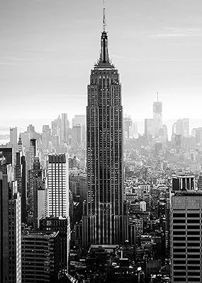 Puzzle en bois 300 pièces/empire state building noir et blanc/cadeau amusant et stimulant