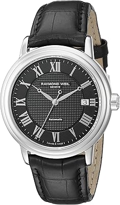 Montre raymond weil pour homme 2837-stc-00208 en acier inoxydable avec bracelet noir