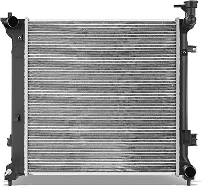 Dna motoring oem-ra-13538 noyau de radiateur en aluminium à 1 rangée compatible