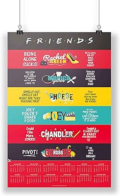 Mcsid razz friends série tv - calendrier mural de personnages pour la maison