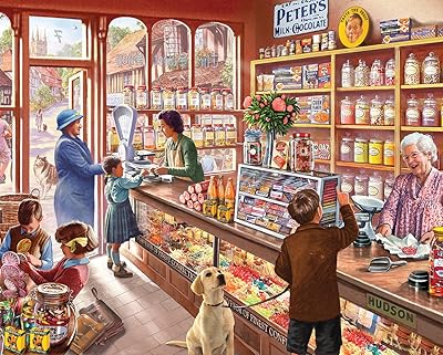 Puzzle white mountain puzzles old candy store 1000 pièces