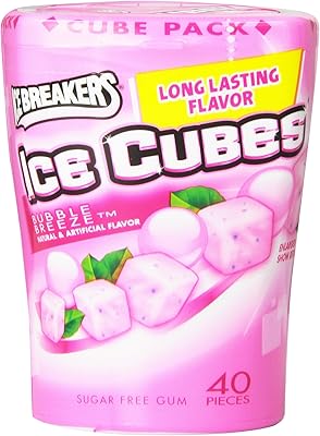 Glaçons sans sucre ice breakers, paquet de 40, breeze bubbles (4 bouteilles)