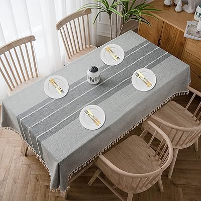 Nappe en coton 140 x 180 cm, pour 4 à 6 personnes, imperméable