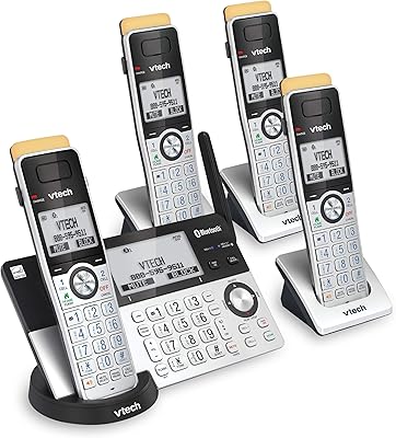 Vtech is8151-4 téléphone sans fil longue portée à 4 combinés pour la maison