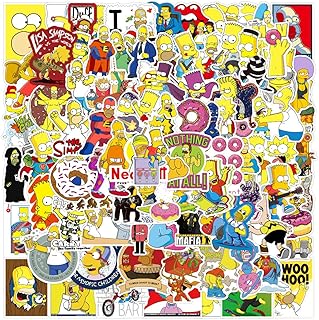 Autocollants les simpsons pour ordinateur portable (100 pièces) cadeaux pour enfants adolescents