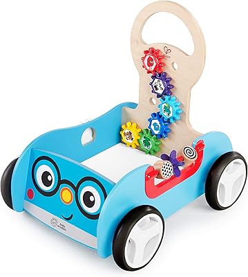 Déambulateur et poussette d'activité en bois baby einstein discovery buggy - bleu