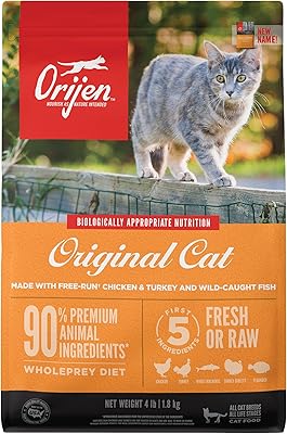 Nourriture sèche pour chats origin® premium, riche en protéines, ingrédients d'origine animale fraîche