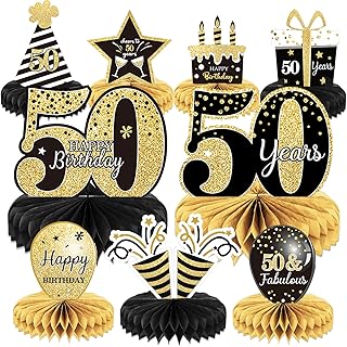 9 pièces décorations de 50e anniversaire centres de table de 50e anniversaire
