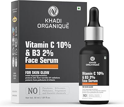 Khadi organique vitamine c (acide ethyl ascorbique) 10% + sérum visage b3 30