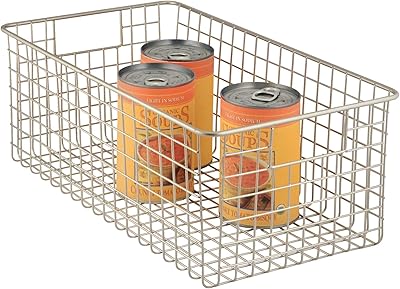 Panier de rangement en fil métallique i design classico, argent satiné, 16 x
