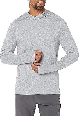 T-shirt à capuche technique extensible manches longues amazon essentials pour hommes
