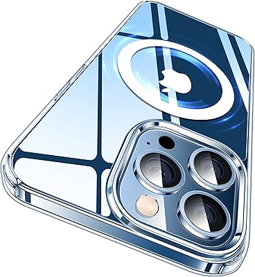 Kaseco coque magnétique transparente pour iphone 12 pro max [anti-jaunissement] [protection contre
