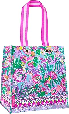 Sac de courses lilly pulitzer market, sac d'épicerie réutilisable avec bretelles confortables