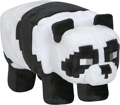 Jinx panda minecraft adventure peluche 26 cm de minecraft 9293 noir/blanc