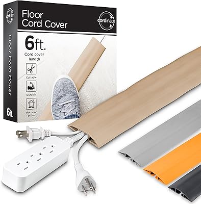 Couvre-plancher pour protéger et gérer les fils et câbles et cacher leur passage