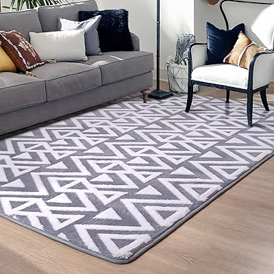 Tapis gris pour chambre à coucher, tapis en mousse à mémoire de forme