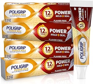 Crème adhésive pour prothèses dentaires polygrip powermax powerhold plus seal crème un maintien