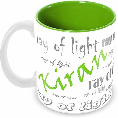 Tasse à café et thé en céramique élégante et personnalisée avec nom tuelip