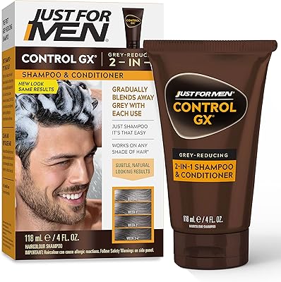 Just for men control gx grey reducing 2 en 1 shampoing et revitalisant