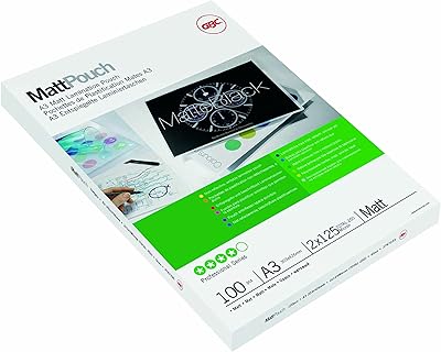 Gbc 107s3747235 micron a3 2x125 sac de plastification mat - paquet de 100