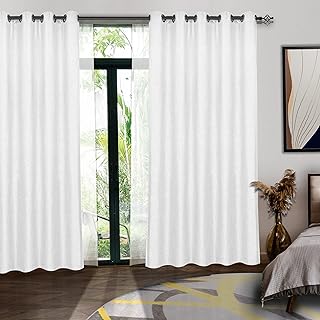 Rideaux jacquard 100 % occultants black key avec œillets pour fenêtre, chambre à