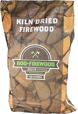 Coffre à bois de chauffage pour barbecue en bois d'olivier - (21 litres). Diaytar : Vivez l'expérience du shopping malin