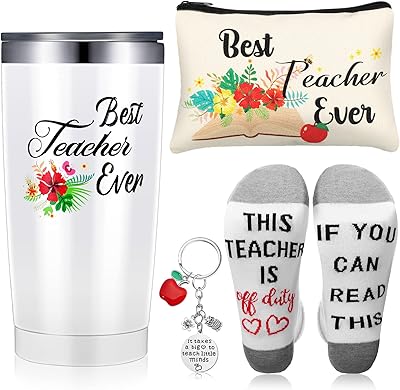 Ensemble de 4 cadeaux d'appréciation pour les enseignants, kit de survie