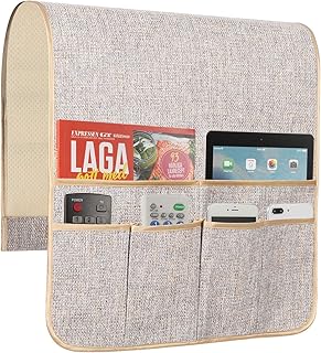 Sixyotie support de télécommande pour fauteuil, organiseur de canapé, antidérapant avec 6 poches