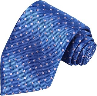 Cravate extra longue à rayures bleu marine + coffret cadeau (63" xl)