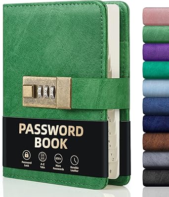 Livre de mots de passe wemate avec verrou carnet onglets alphabétiques plus