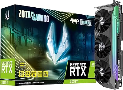 Carte graphique de jeu zotac geforce rtxtm 3070 ti amp holo 8 go