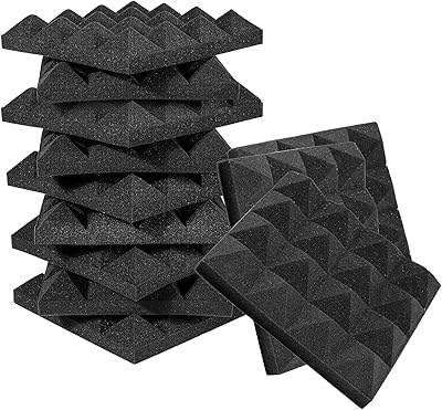 12 pièces pyramide de mousse insonorisée panneaux insonorisés studio carrelage mural