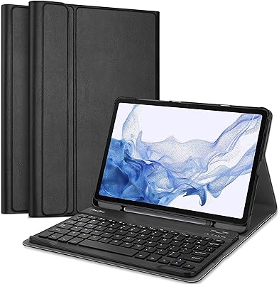 Étui avec clavier process pour galaxy tab s8 plus 2022 12,4 pouces /